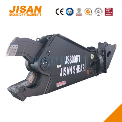 JS800RT Excavator Metal Shears Εύκολη αντικατάσταση λεπίδας και ανθεκτικό σε φθορά χάλυβα για μέγιστη αντοχή