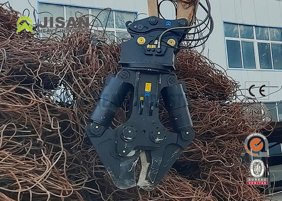 360 Deg Rotation Excavator Metal Shears High Strength Steel Replaceable Blade Abrasion-Resistant