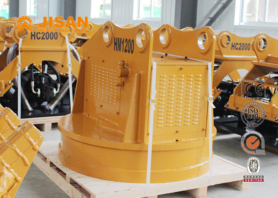 1600kg 3600lb 1,2m 47in Υδραυλικός στρογγυλός ηλεκτρομαγνήτης ανύψωσης για θραύσματα μετάλλων γερανού